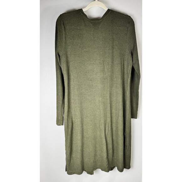 LANE BUCHMAN Oversize Olive Green Long Sweater Cardigan - Picture 6 of 6